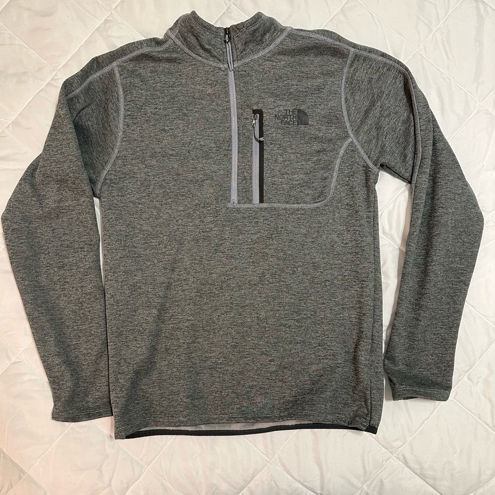 The North Face 1/2 Zip Gray Pull Over Fleece Mens S